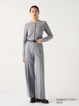 Brushed Jersey Wide Trousers (longer)