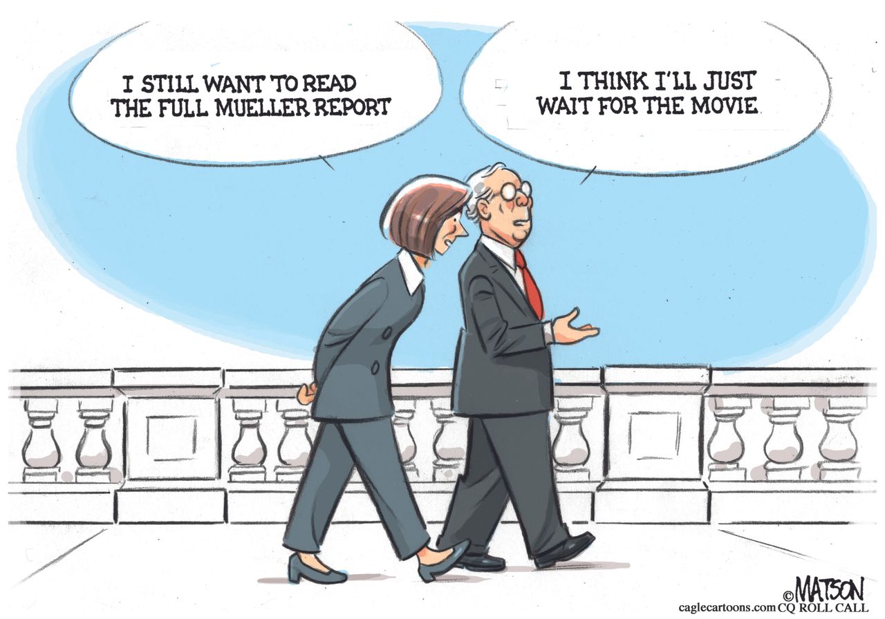 Political cartoon U.S. Trump mueller&amp;amp;nbsp;mcconnell pelosi