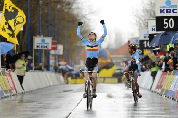 Jim Aernouts (Belgium) celebrates his World Cup win