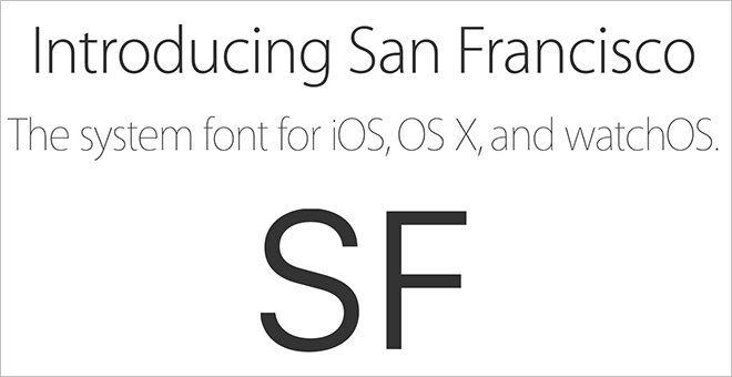 Apple San Francisco typeface