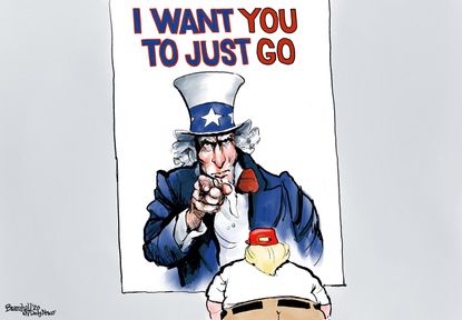 Political Cartoon U.S. Trump Uncle Sam election loss