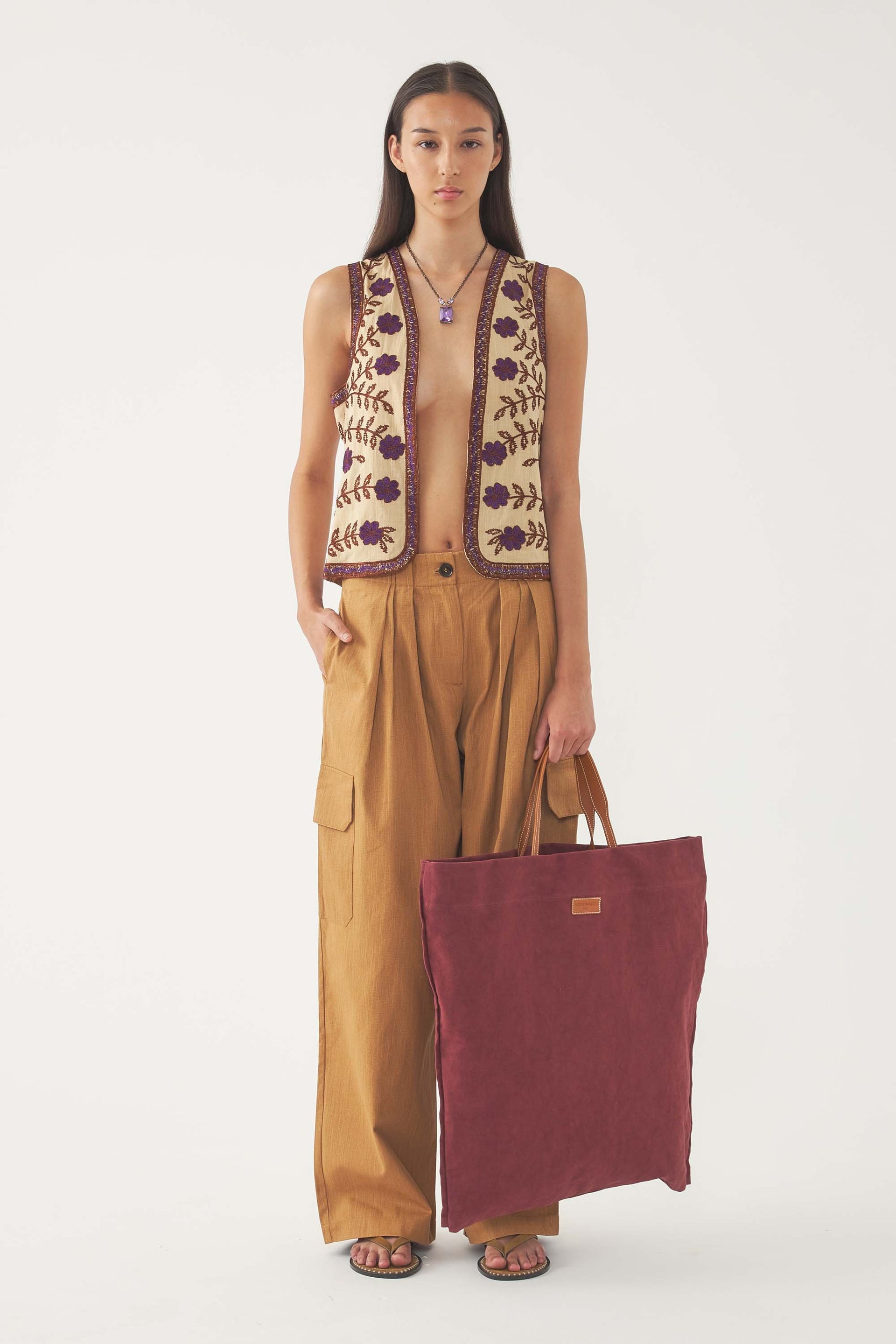 Embroidered Vest Ary - 36xs