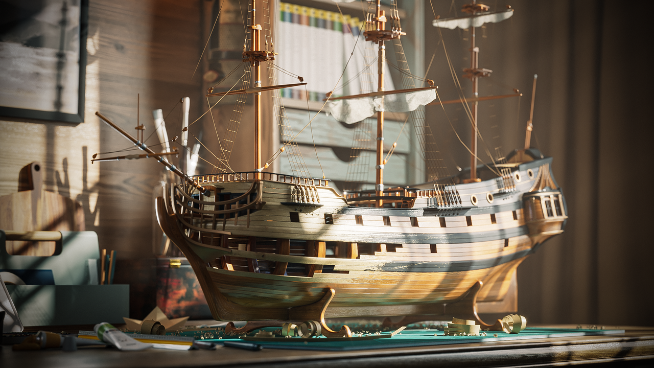 Renders of spaceships, cars and model ships