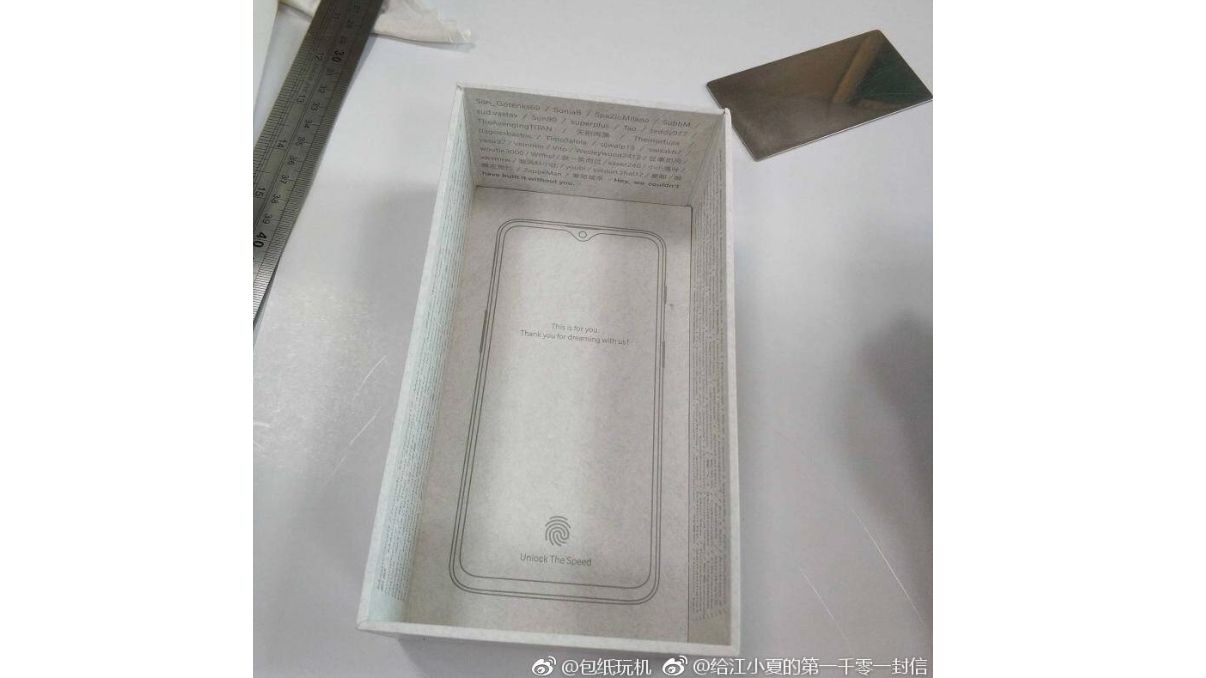 The OnePlus 6T could have an in-screen scanner. Credit: Weibo