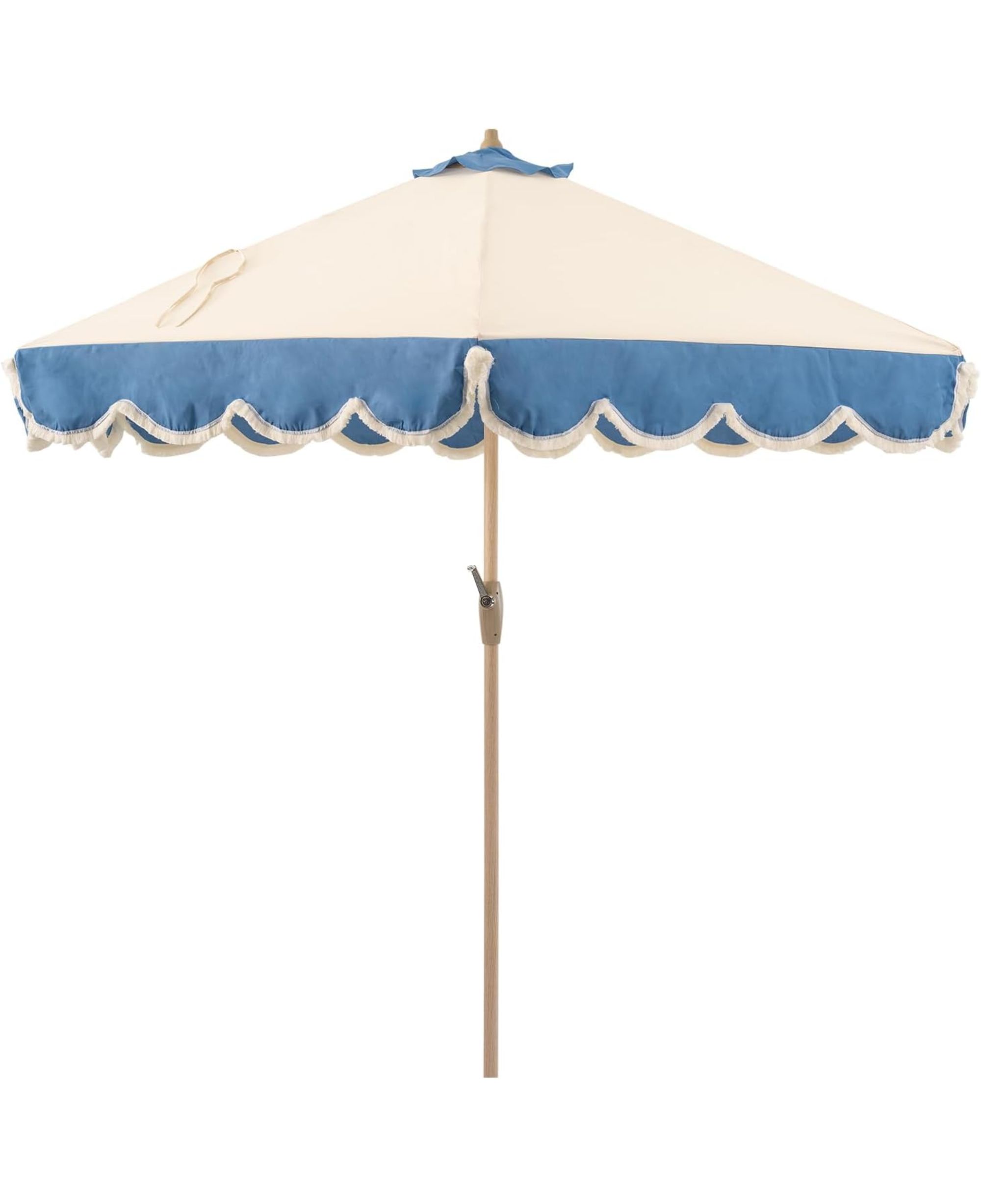 Scalloped Fringe Patio Umbrella