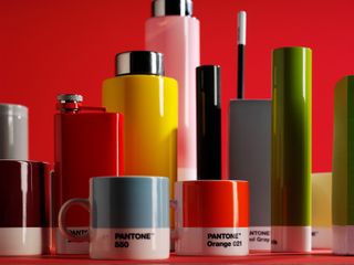 Collection of colourful Pantone products