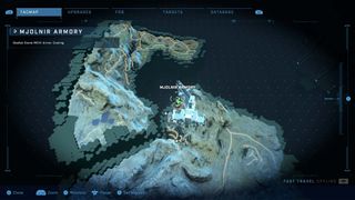 Halo Infinite campaign mjolnir armory icon on map