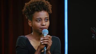 Sonia Denis doing stand-up for Comedy Central.