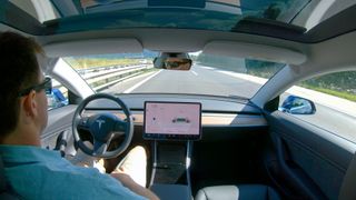 When overtaking a car, a Tesla will explicitly calculate what a human driver processes implicitly.