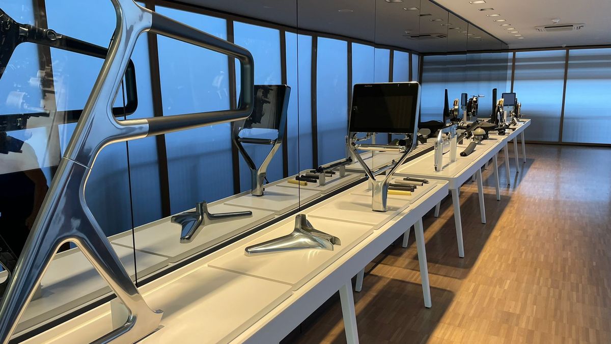 An exhibit of equipment at the Technogym village