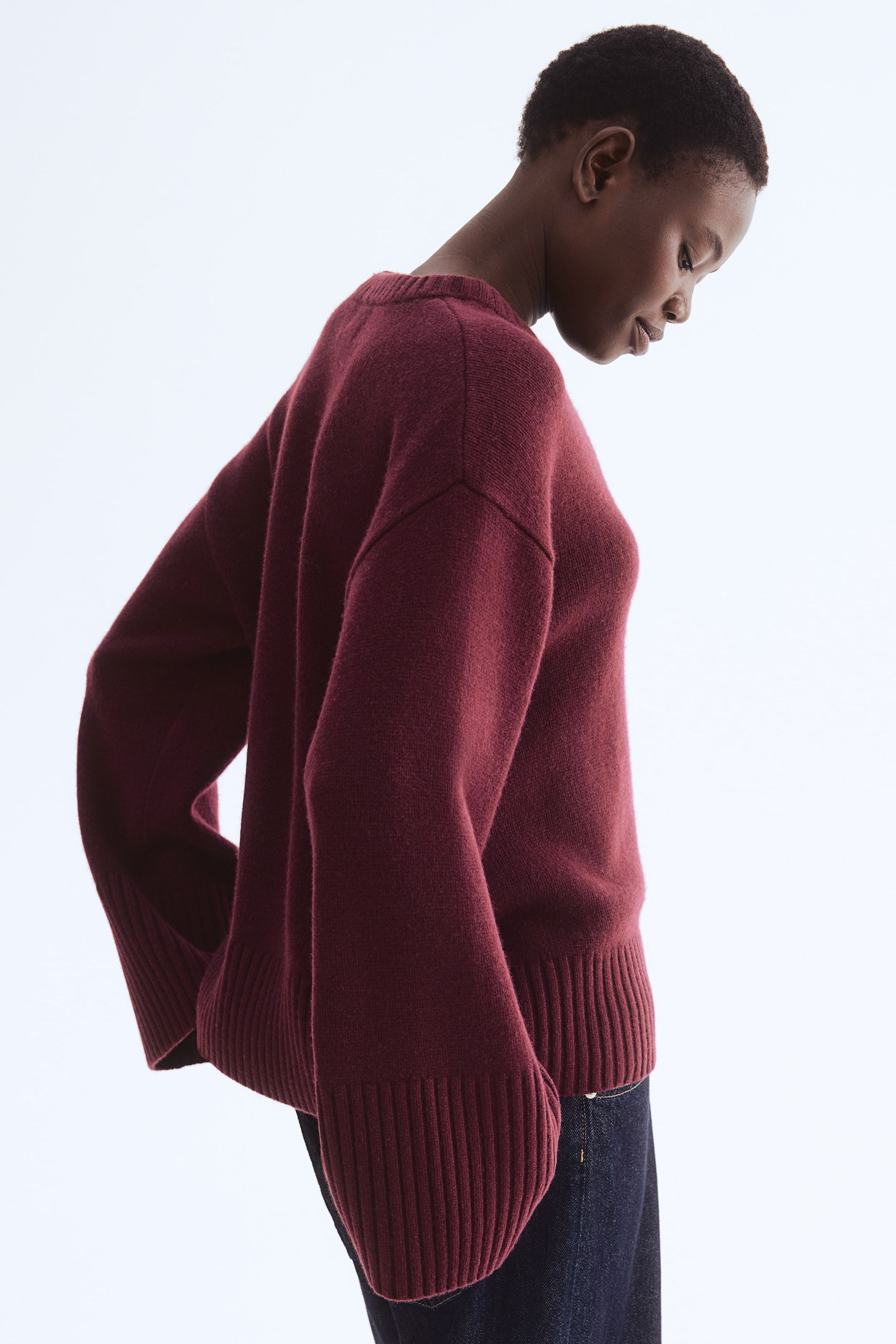 Cashmere-Blend Jumper - Black