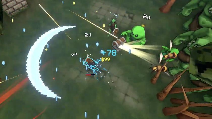 Megabonk - a player unlocks the hero sword by defeating a boss