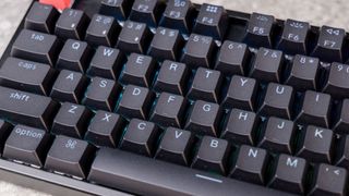 A black Keychron K8 V2 wireless mechanical keyboard