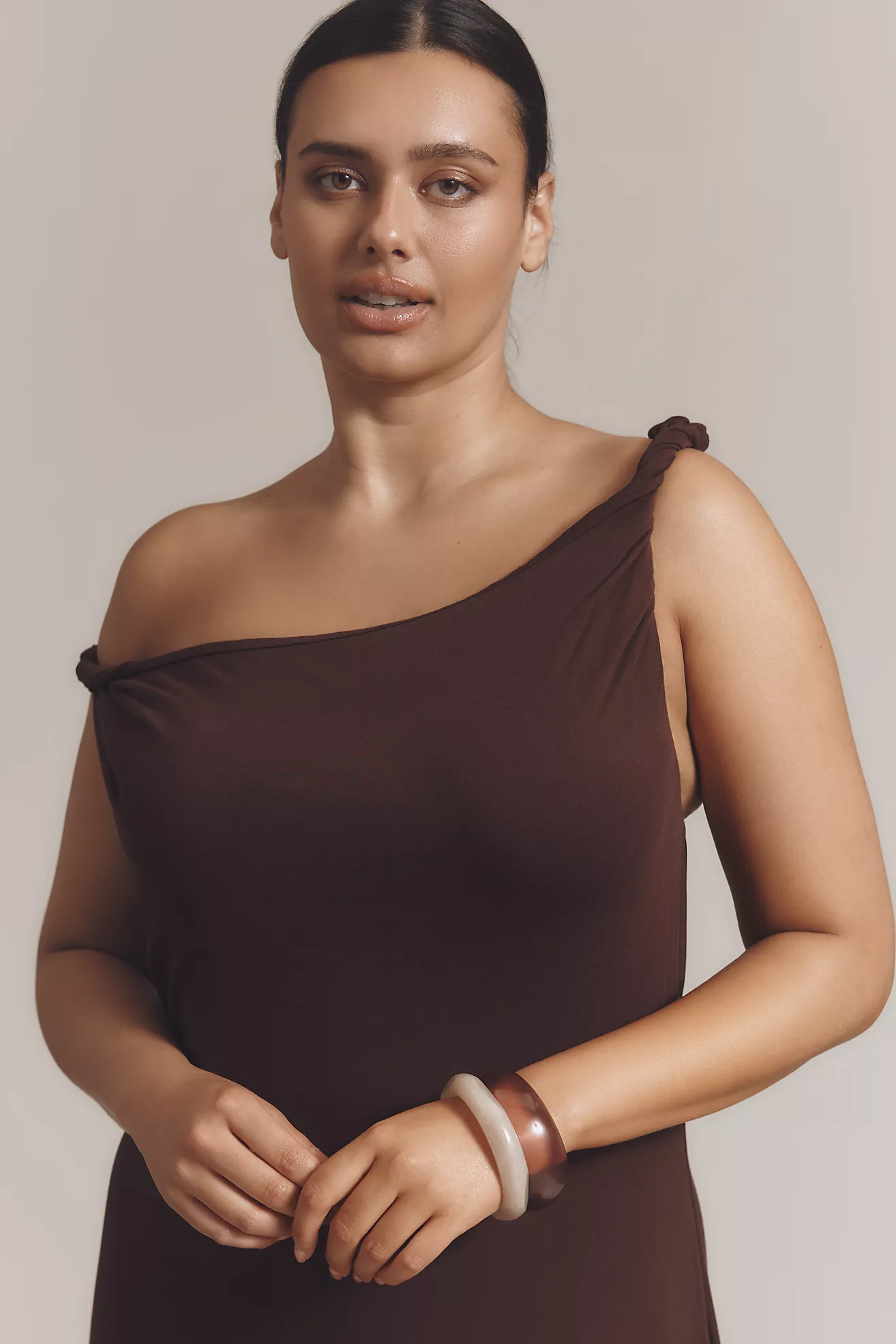 Nia Carmella Off-Shoulder Midi Dress