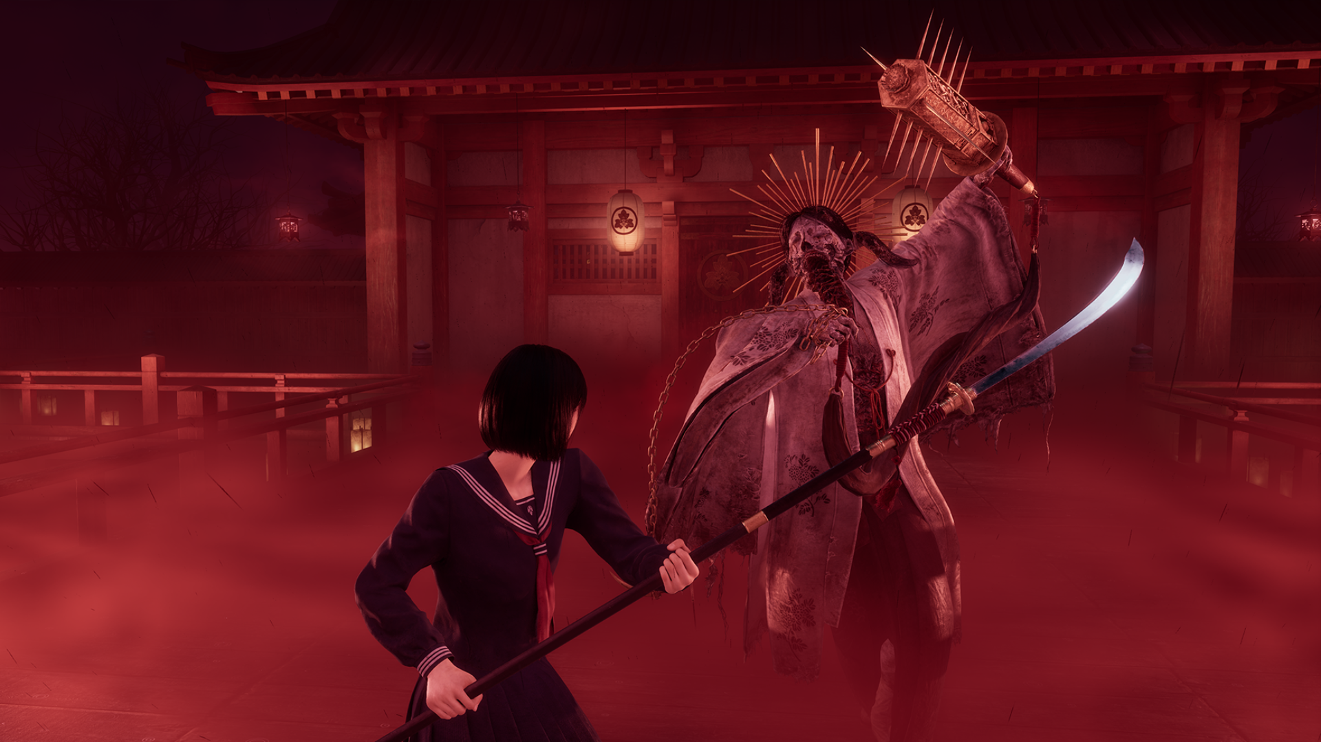 Hinako fighting a monster