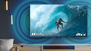 TCL TV with surfer on screen