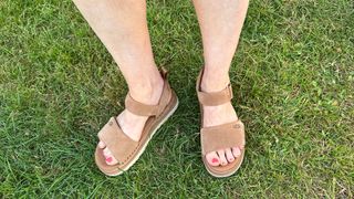 Kerrie wearing UGG sandals