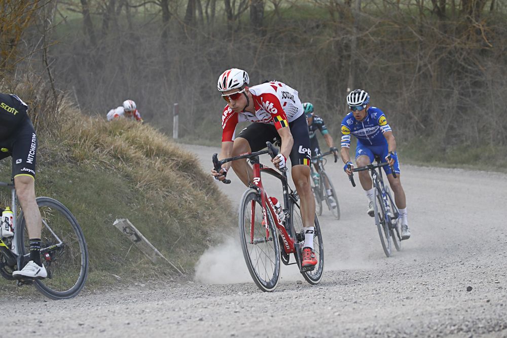 Jelle Wallays (Lotto Soudal) on the gravel