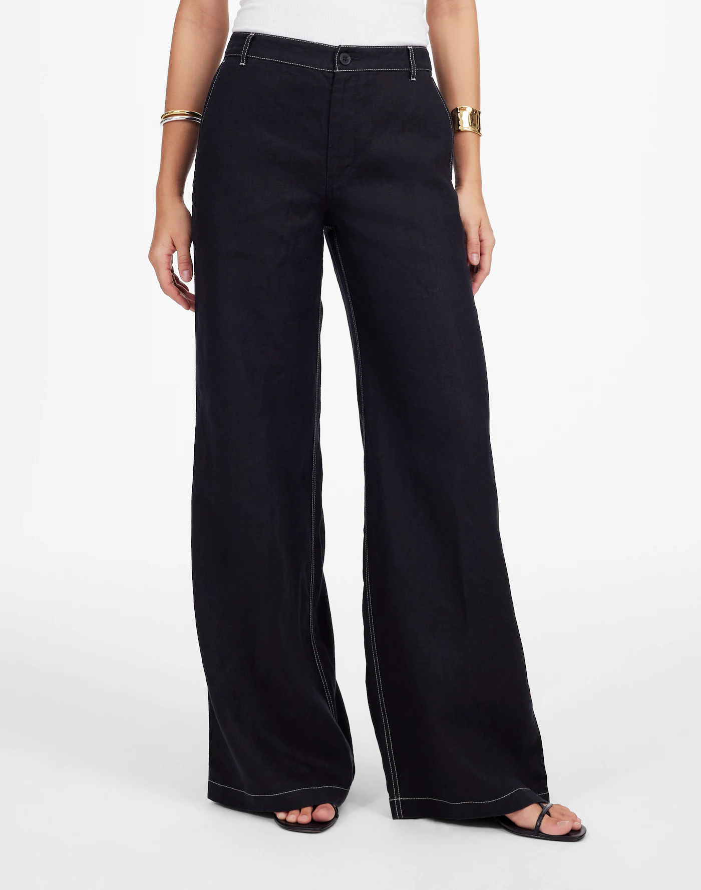 Madewell, The Zoe Relaxed Wide Pant in 100% Linen
