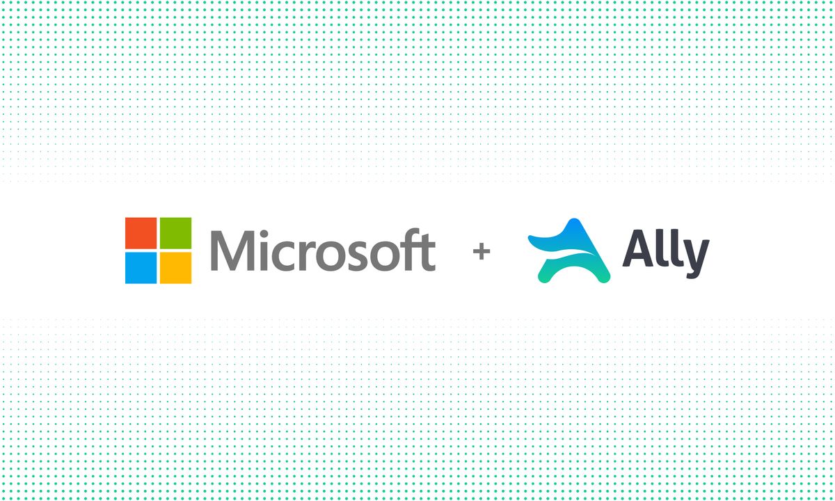 A mocked up image of Microsoft and Ally logos