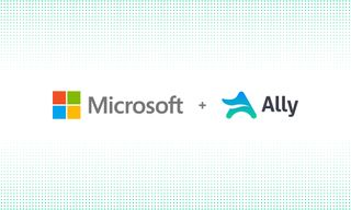 A mocked up image of Microsoft and Ally logos