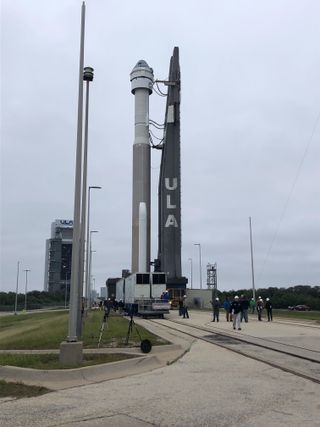 The Atlas V and Starliner make the 1,800-foot (550 meters) journey from ULA's Vertical Integration Facility at Cape Canaveral Air Force Station to the pad at Space Launch Complex-41.