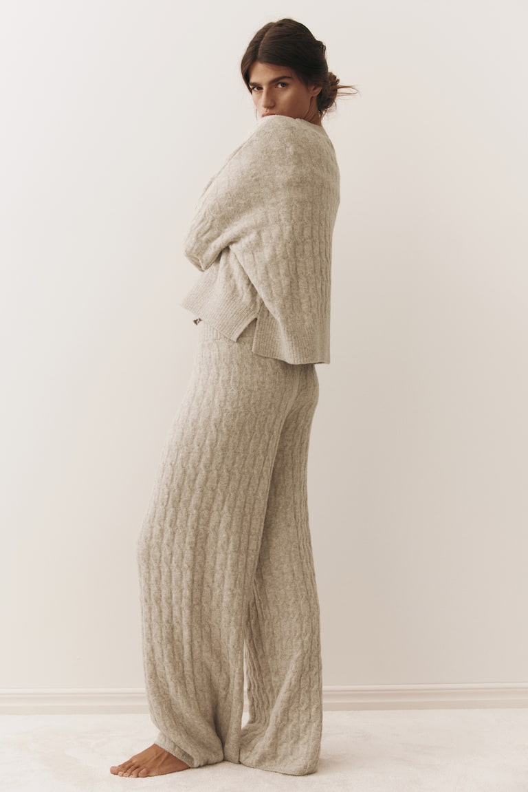Cable-Knit Trousers