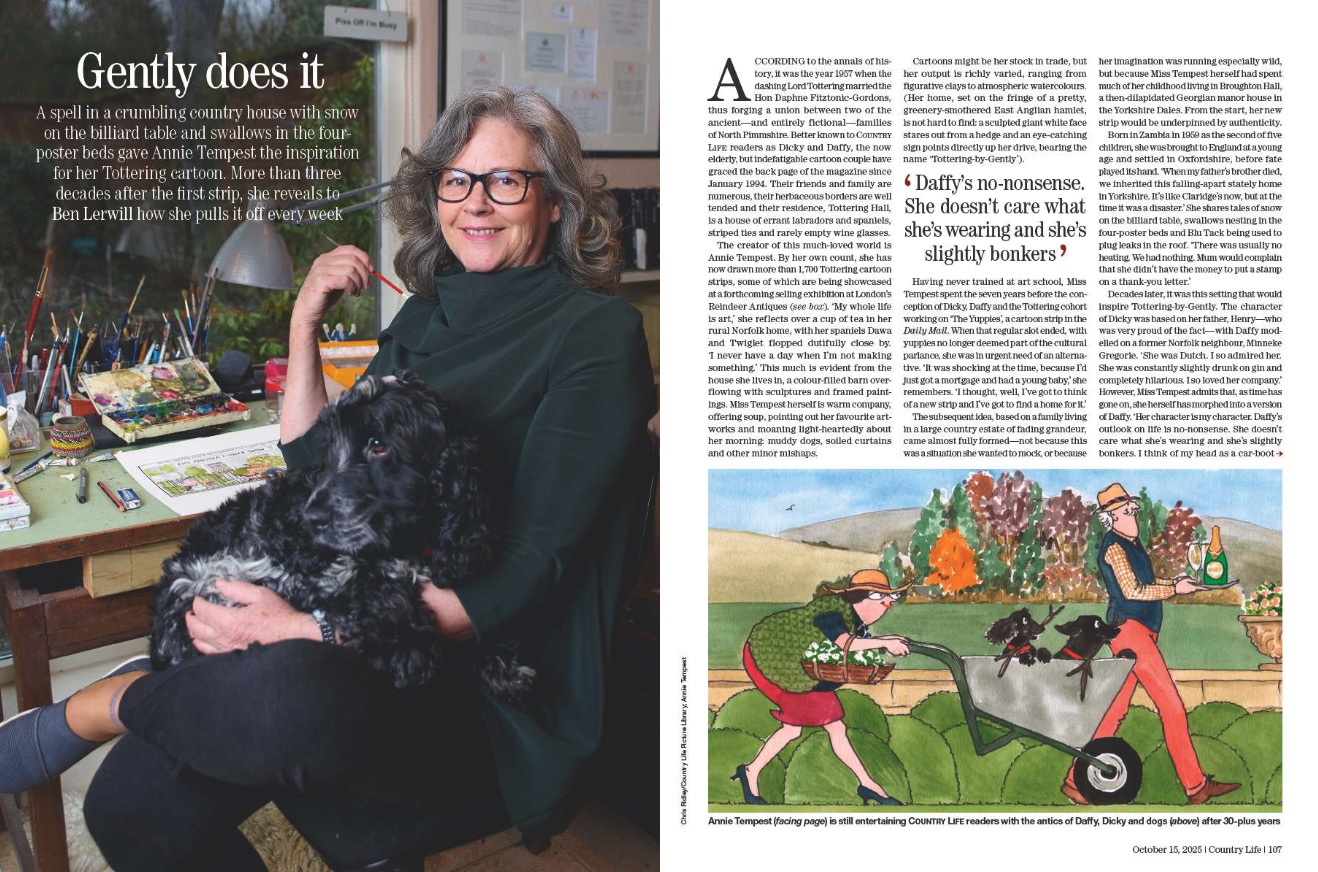 Magazine spread from Country Life 15 October 2025