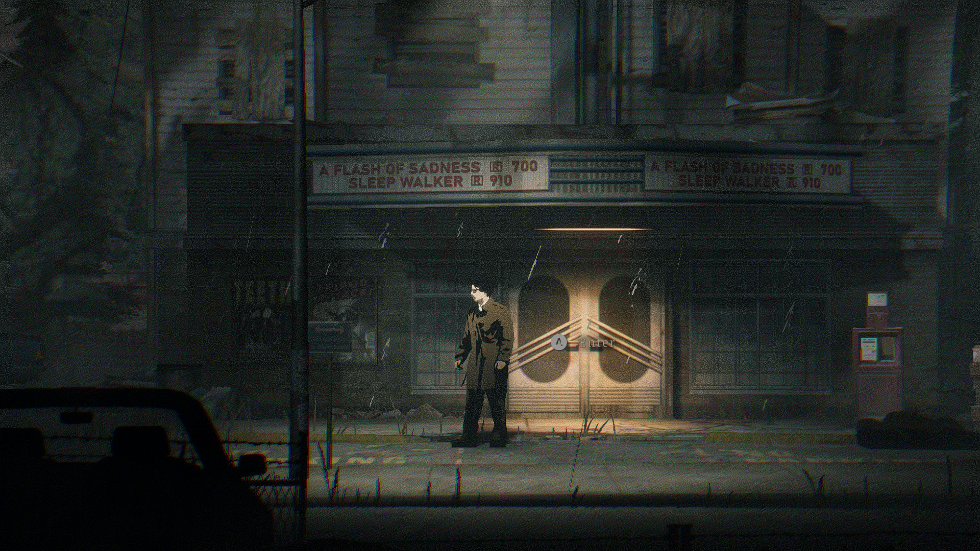 screens of a side scrolling horror video game