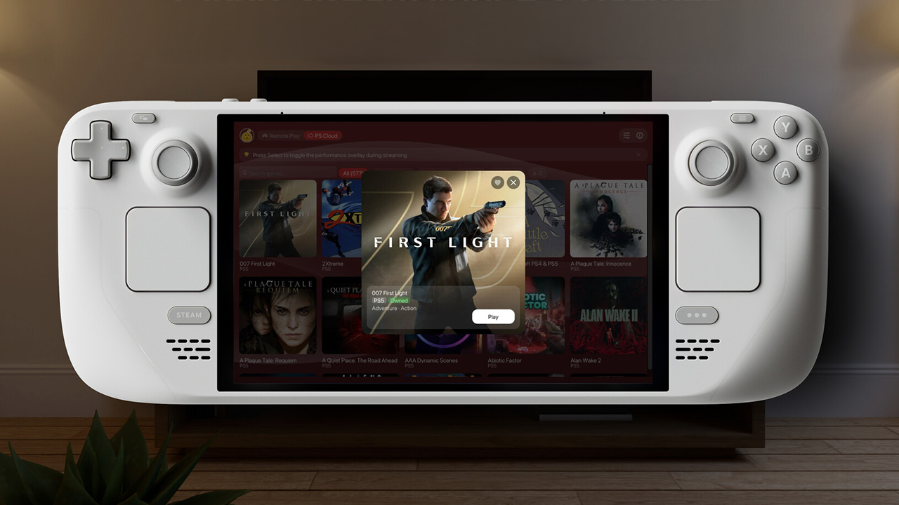 Asobi: Remote Play running on Steam Deck