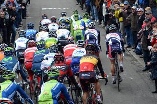 The peloton climbs the Mur de Huy in the 2012 Flèche Wallonne. Photo: Graham Watson