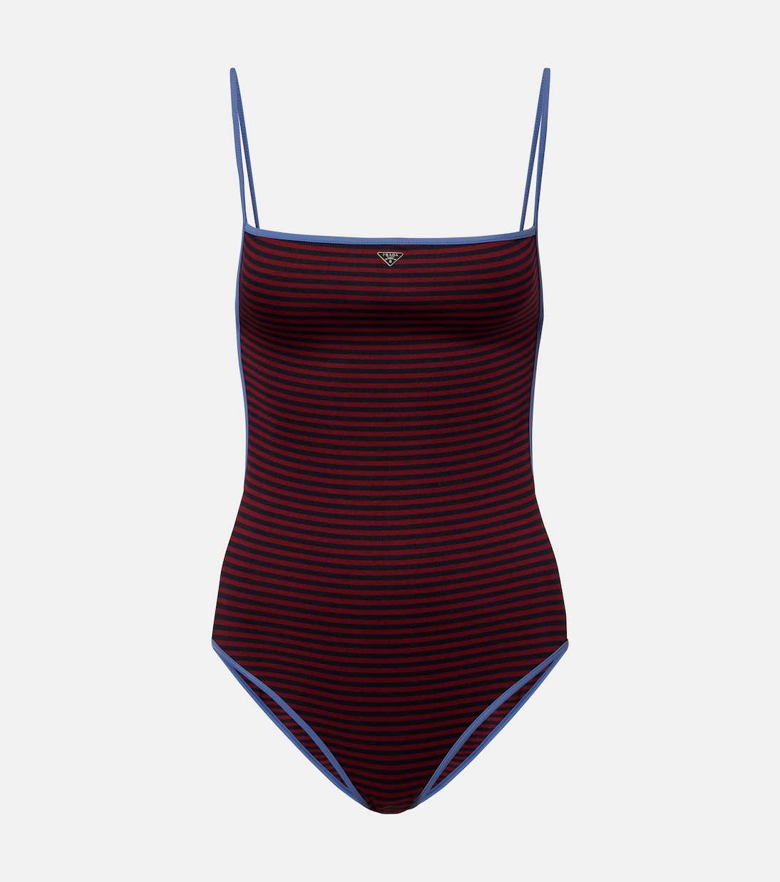 Striped Swimsuit in Burgundy - Prada