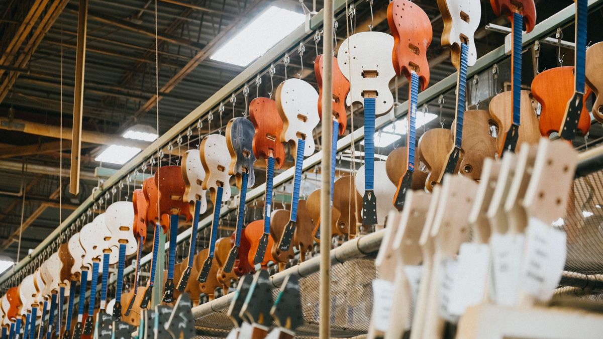 Genuine Gibson guitars are seen being produced at the Gibson USA Factory on July 17, 2019 in Nashville, Tennessee