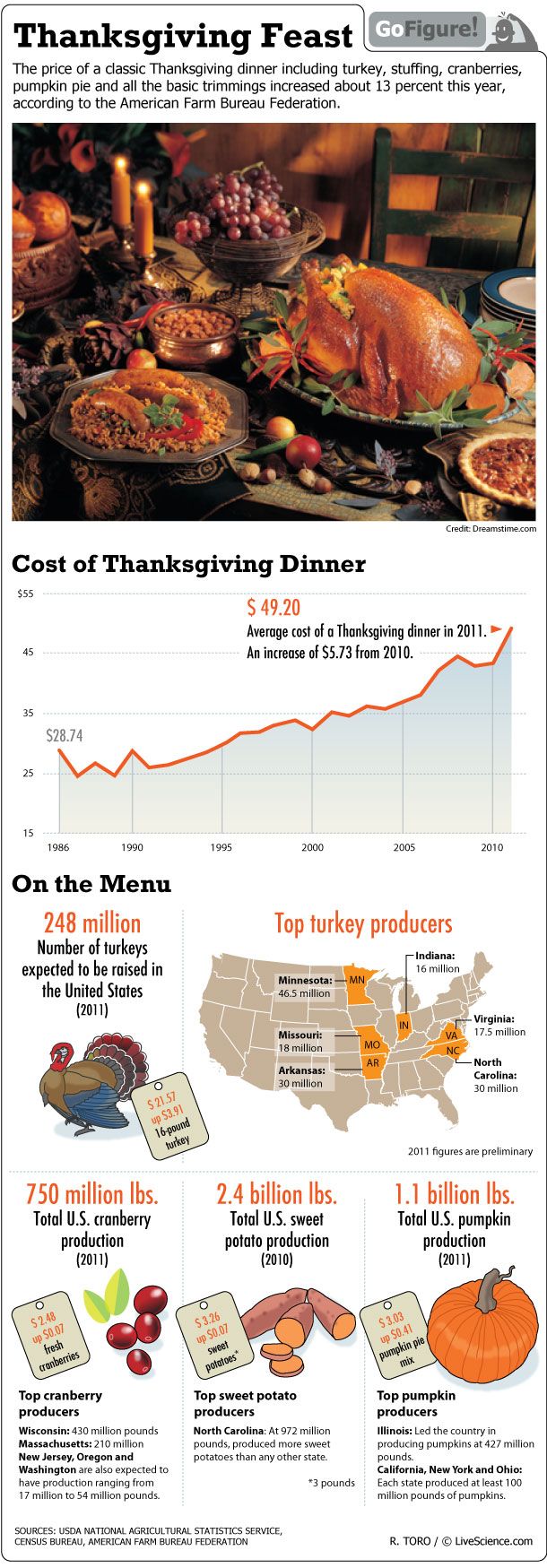 The Rising Cost of Thanksgiving (Infographic) Live Science