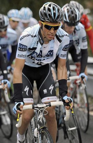 Alberto Contador in action during stage 2.