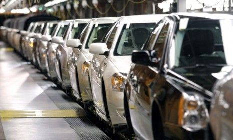 Chevy Volts in a General Motors factory