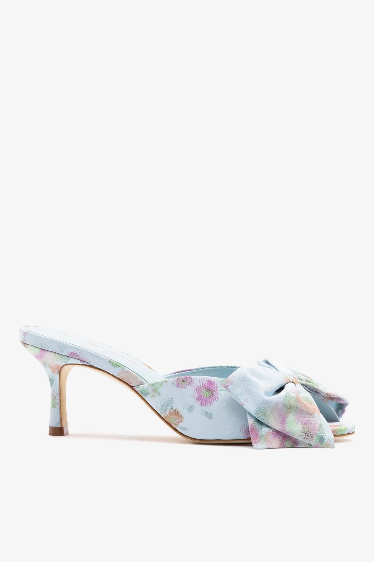 Larroud&amp;eacute; X Markarian: Elle Peep Toe Mule Apple Blue Floral Ikat