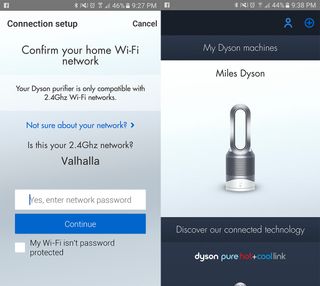Before you start purifying, you'll need to connect your device to the Dyson app.