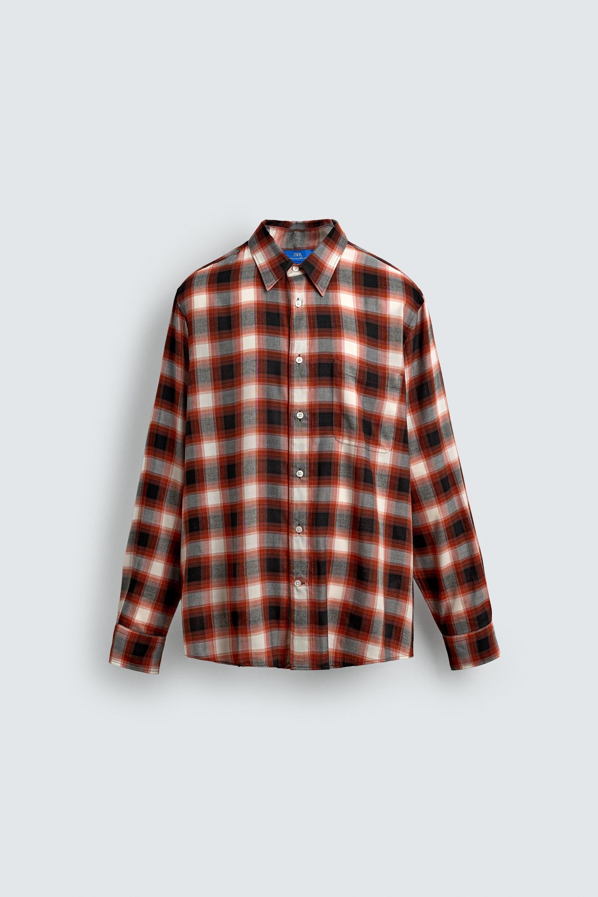 Flowy Plaid Shirt Aaron Levine X Zara