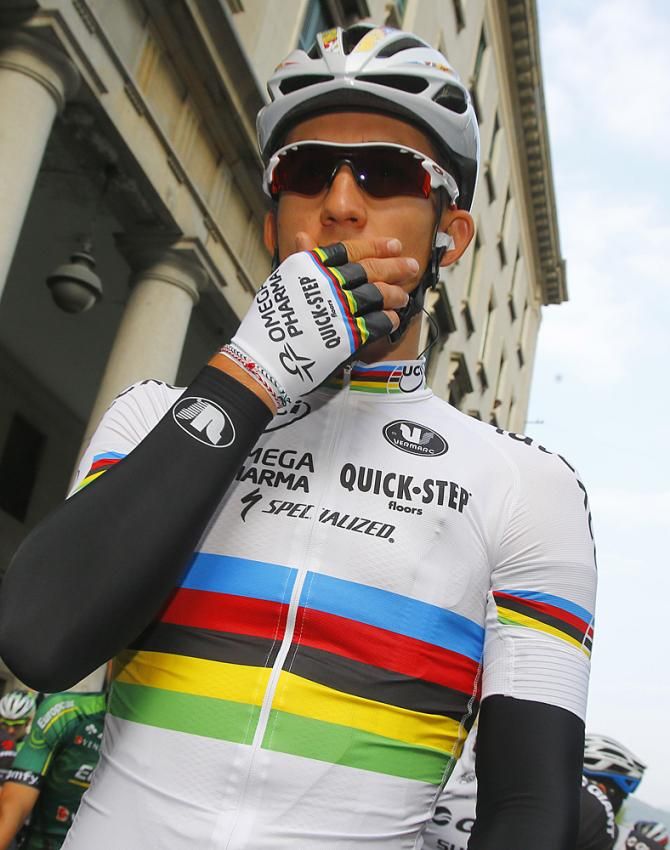 Newly-crowned world champion Michal Kwiatkowski (Omega Pharma-QuickStep)