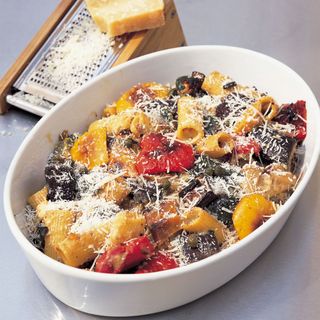 Gratin of Rigatoni with Roasted Vegetables