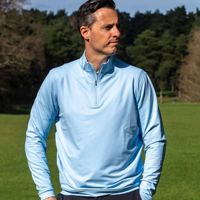 Peter Millar Perth Birdseye Performance Quarter Zip