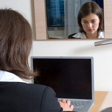 woman typing