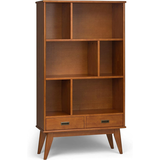 dark brown mid-century modern bookcase