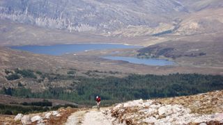 The massive landscapes with a MTB rider on the HT550, Scotland