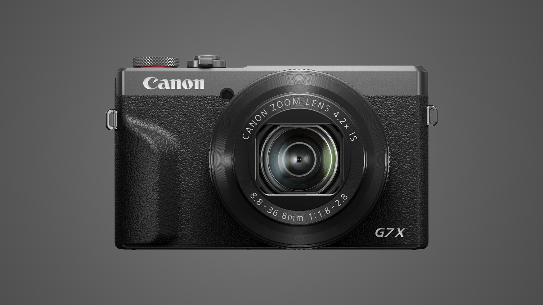 The Canon PowerShot G7 X Mark III special edition in graphite on a dark background