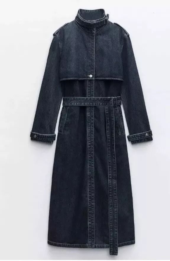 Zara, Denim Trench Coat