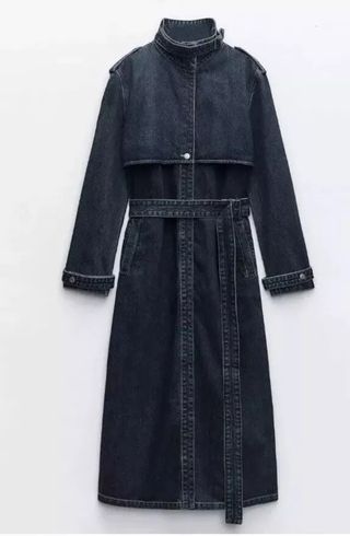 Zara, Denim Trench Coat 