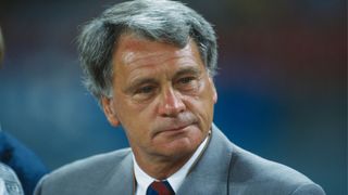 Bobby Robson England manager in 1990 at the World Cup in Italy