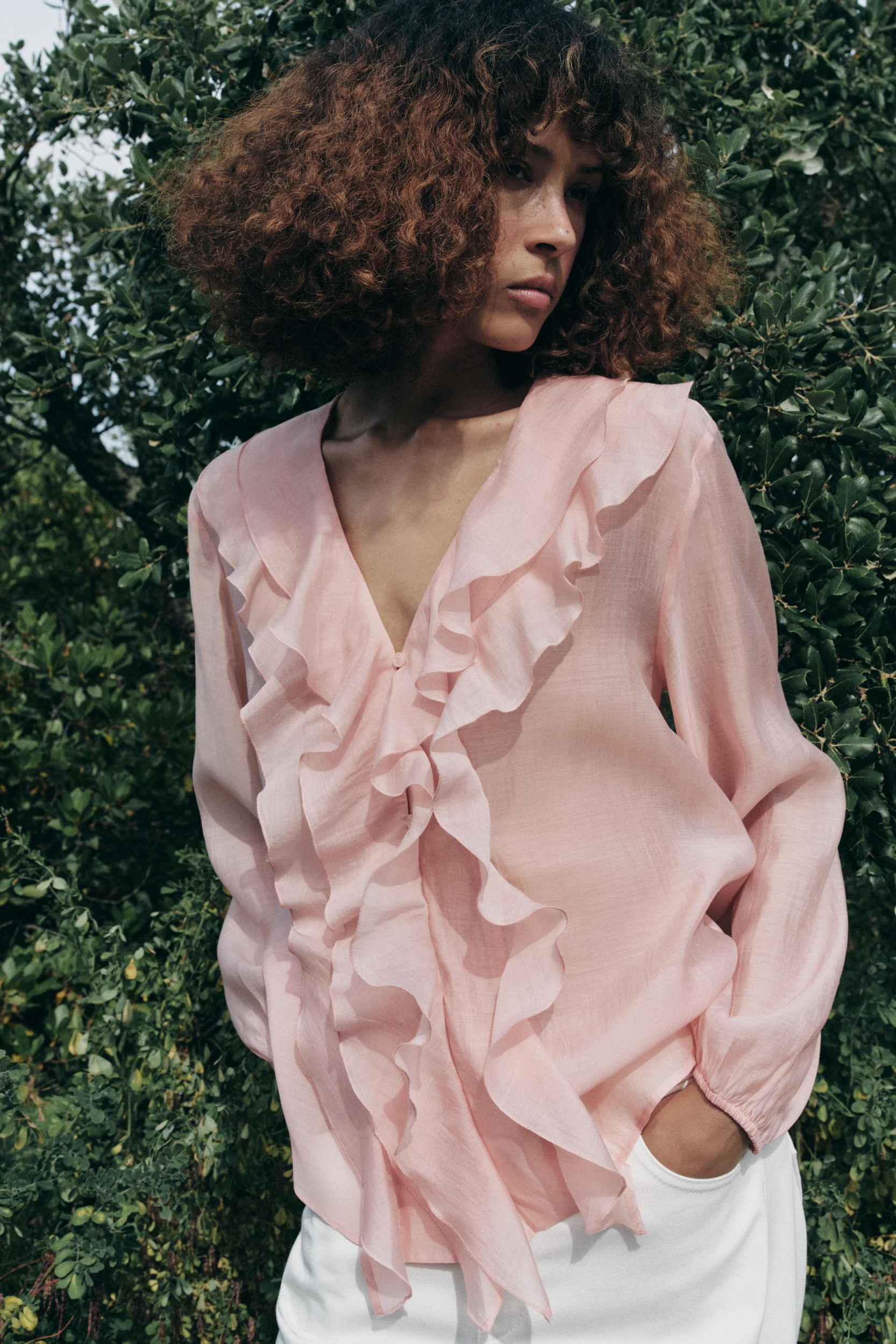 Zw Collection Ruffled Midi Skirt